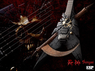 Guitar skull head neck strings - eric peterson free wallpaper