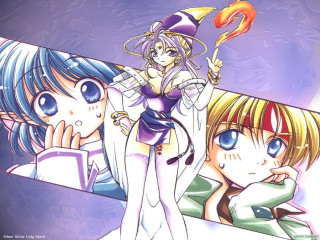 Anime girls blue eyes hats - a group of anime girls free wallpaper