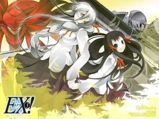 Woman sword anime characters field - a field of grass and trees free wallpaper for desktop