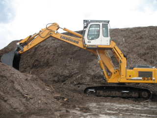 Construction vehicle yellow white dirt - a white cloud free wallpaper