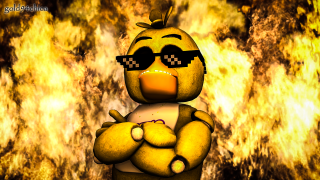 Yellow teddy bear sunglasses fire - ayo free wallpaper for desktop