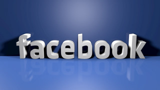 Facebook logo white blue reflection - white letter free wallpaper for desktop