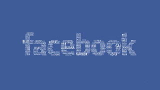 Blue background think white letters - white letter free wallpaper