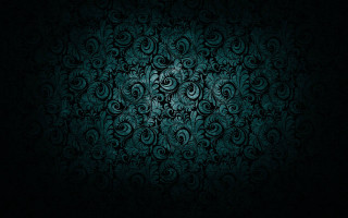 Dark green wallpaper swirls leaves 2 - a pattern of swirls free wallpaper