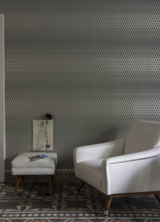 White chair foot stool patterned - kinetic pointillism free wallpaper for mobile