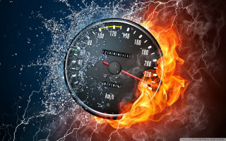 Speedometer fire water background precisionism - fathi hassan free wallpaper