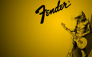 Man playing guitar yellow fender - pathfinder free wallpaper for desktop