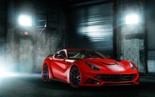 Red sports car garage light 2 - matte drawing free wallpaper