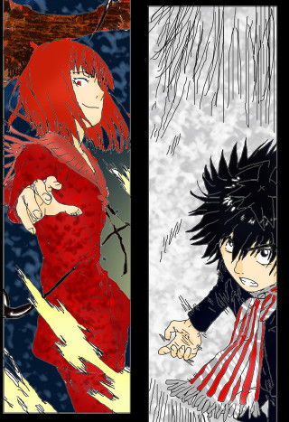 Redhair blackhair vanitas ufotable baioken - shirt free wallpaper