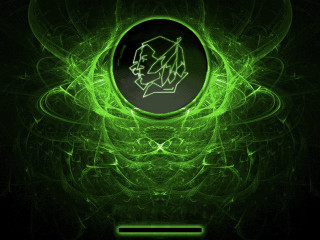 Green abstract background black circle 2 - a black circle free wallpaper for desktop