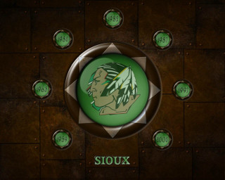 Green brown clock man head - douglas shuler free wallpaper