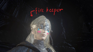 Woman blindfold face mask fire - dark soul free wallpaper