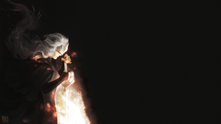 Woman holding candle cigarette night - her hand and a cigarette free wallpaper