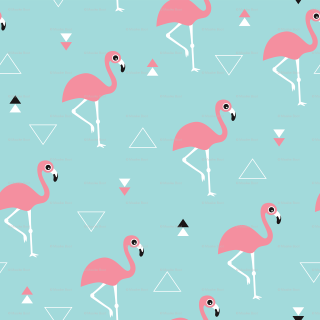 Pink flamingo pattern blue background - fanny mcian free wallpaper for tablet