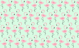 Pink flamingo pattern green background - fanny mcian free wallpaper