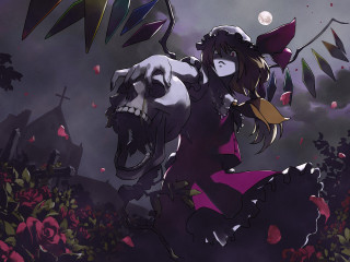 Purple dress girl dog moon - a purple dress holding free wallpaper for desktop