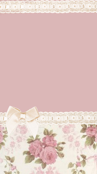 Pink white floral background bow - a pastel free wallpaper for mobile