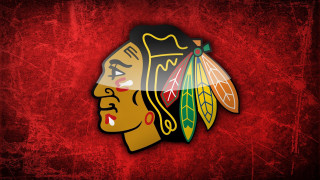 Chicago blackhawks logo red background - clark voorhees free wallpaper