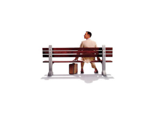 Man sitting bench suitcase hand - m free wallpaper for desktop