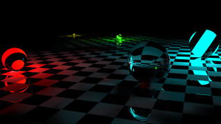 Checkered floor red blue light - floor free wallpaper for desktop