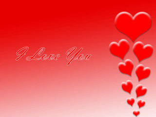 Red background hearts i love - heart free wallpaper for desktop