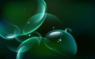 Green background bubbles side bubbles - art green free wallpaper for desktop