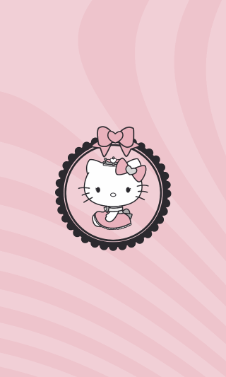 Hello kitty pink background bow 4 - free cats wallpaper for mobile