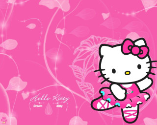Hello kitty pink background bow 2 - kitty wallpaper free wallpaper for desktop