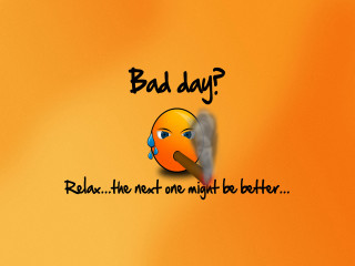 Bad day smiley face pencil - better free wallpaper