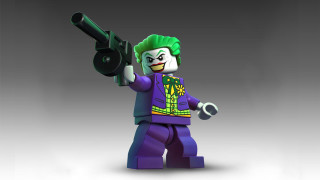 Lego batman character holding gun - evil free wallpaper