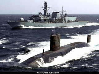 Submarine ship ocean water together - anthony s waters free wallpaper