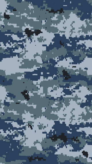 Blue camouflage black spots background - a black border free wallpaper for mobile