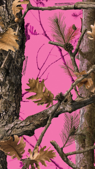 Pink background tree branch leaves - free autumn wallpaper for mobile
