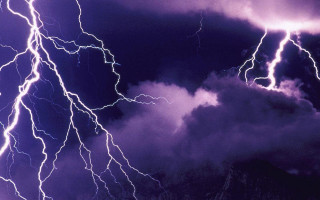 Purple lightning mountain cloud storm - david lachapelle free wallpaper