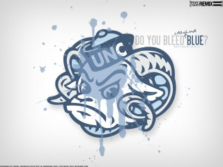 Blue white design face bleed - side and the words free wallpaper