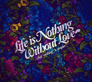 Colorful floral background with quote - life free wallpaper for tablet