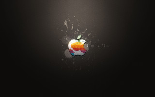 Apple logo black background paint - a splash of paint free wallpaper