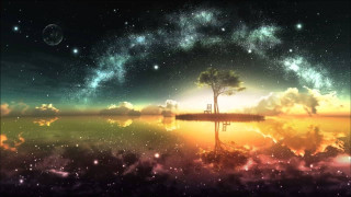 Tree sky reflection water reflection - dreamlike free wallpaper for desktop