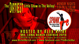 Man microphone red background black - photo of a man free wallpaper