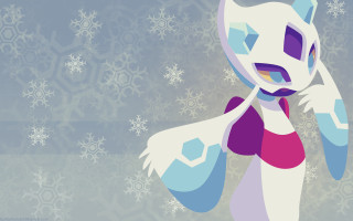 Cartoon character scarf snowflake background - a scarf free wallpaper