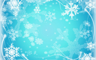 Blue background snowflakes swirls of - a place free wallpaper