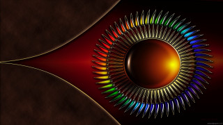 Colorful abstract artwork sunburst center - geometric abstract art free wallpaper for desktop