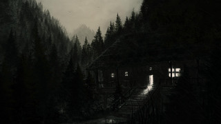 Cabin in the woods staircase - anato finnstark free wallpaper