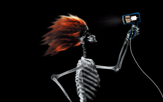 Skeleton camera head dark flashlight 3 - a skeleton free wallpaper for desktop