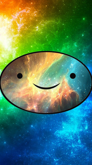 Smiley face rainbow background stars - a smiley face free wallpaper for mobile