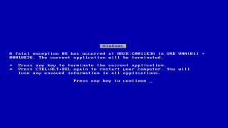 Blue screen with message reading - 8k resolution free wallpaper