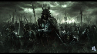 Armor zombies swords demon field - chris rahn free wallpaper