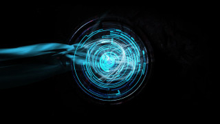 Spinning circular object blue lights - a circular object free wallpaper for desktop