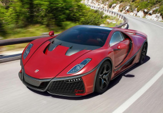 Red sports car driving road 6 - a road next free wallpaper for desktop