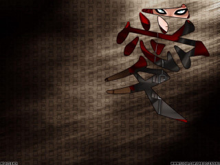 Cartoon character knife demon shoulder - his hand and a demon free wallpaper